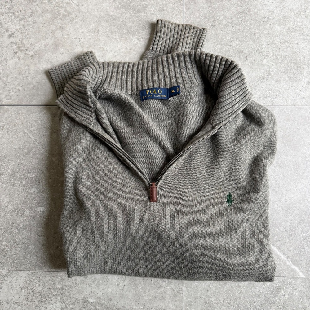 Y2K Polo Ralph Lauren Quarter Zip Sweater XL